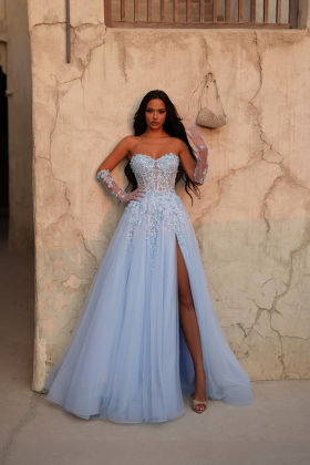 FLORA BABY BLUE GOWN